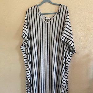 CALVIN KLEIN Striped Maxi Caftan Cover-Up